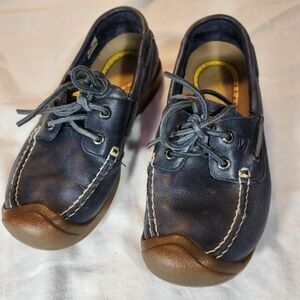 Keen driving loafer leather blue sz 7